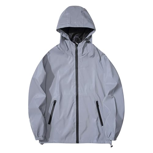Chaquetas reflectantes para mujer, chaquetas para mujer, cremallera completa con capucha, ropa de lluvia para festivales, chaqueta de ciclismo, abrigo de invierno, talla 24, ropa exterior con
