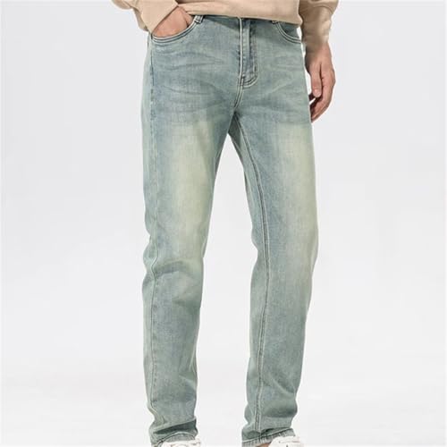 Men's Vintage Baggy Straight Jeans Fall Loose Fit Denim Trousers Korean Streetwear Style3