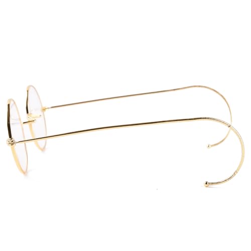 Agstum Retro Small Round Optical Rare Wire Rim Eyeglasses Frame