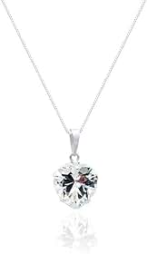 Colar Feminino com Prata Ponto de Luz Coração 45cm Corrente Veneziana com Pingente Coração de Zircônia Brilho Eterno Joia Minimalista e Romântica