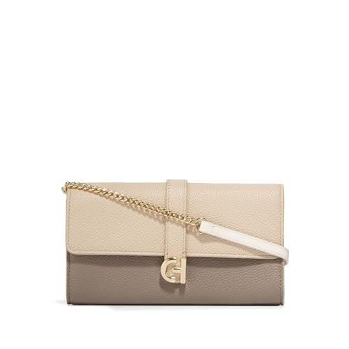Image of Cole Haan Womens Wallet On A Chain Irish Coffee /Oat /Ivory One-Size
