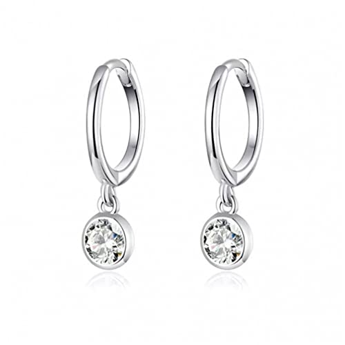 925 boucles d'oreilles à gouttes d'eau claire argent sterling femmes bijoux fiançailles