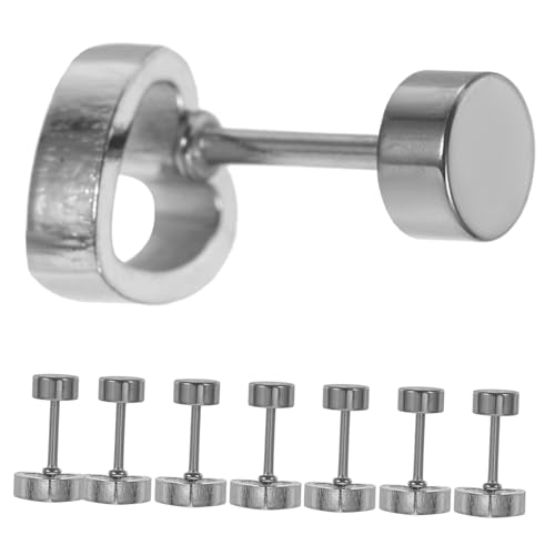 Zynphancer フラットスクリューバックイヤリング ステンレス鋼 ? ハート型スタッドピアス 軽量デザイン ファッションアクセサリー (写真2)