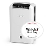 EcoAir DD1 Classic MK6 Black Desiccant Dehumidifier | Electronic Control | 7.5 L/Day | Quiet 34dBA | Ioniser | Silver Filter | Laundry | Timer | 6Kg | Home Garage Basement Boat