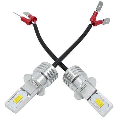 HOCOLO H3 LED Bulbs 6500K White DRL Fog Driving Light Daytime Running Lamp Replace Halogen 3570 CSP Chips High Brightness Car Vehicle Parts Plug-N-Play High Power Pack 2(H3_Fog/DRL,White/6000K) Cover