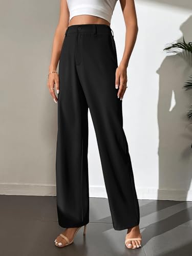 Image of Elendra Women Lycra - Bootcut Trousers Pant Wide Leg