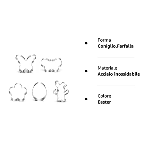 JeoPoom 5 Pezzi Formine Biscotti, Modello Formine