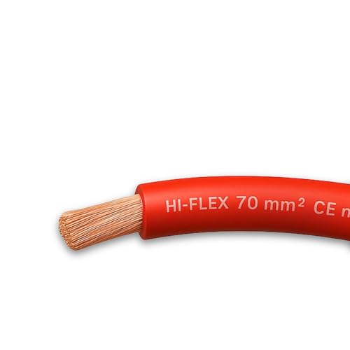MKGT® - Cavo flessibile in PVC per batteria/avviamento/saldatura, 110/170/345 Amp, 16 mm, 25 mm, 35 mm (70 mm² rosso, 2 metri)