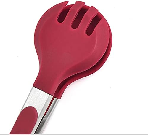 Cooking Tongs Food Tongs, with Silicone Tips,for Kitchen Cooking, Barbecue, Size:26.5 * 6.2cm Safe and Tongs