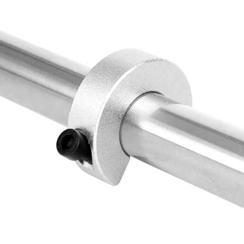 Shaft Collar for SBR20 Linear Rail Stop, 20mm Bore 40mm OD 12mm Thickness Aluminum Alloy Anodized Clamp-On with M5 Set Screw, Locking Collars for CNC and Linear Motion Systems