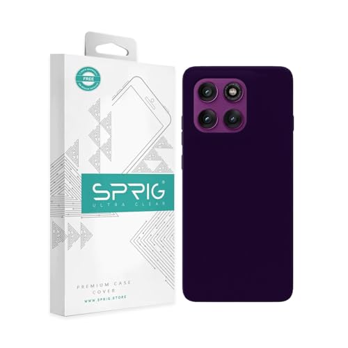 SPRIG Compatible with Moto Edge 60 Premium SilkTone Back Cover Drop Tested Shock Proof Mobile Case for Men, Women, Boys and Girls with Camera Protection (Dark Purple) Deal