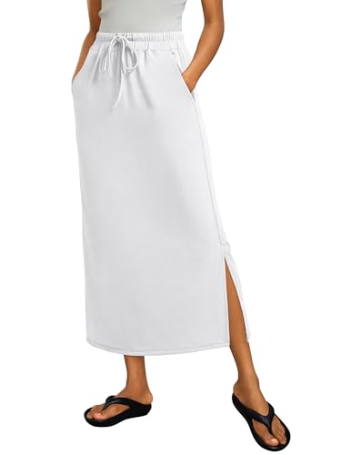 Image of ANRABESS Casual Maxi Skirts for Women, High Waist, Summer, Drawstring, Ideal for Daily Wear, Office & Weekend Outings 2026