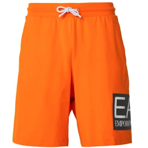 Short EA7 orange Emporio Armani idéal pour vos entraînements et vos sorties d'été