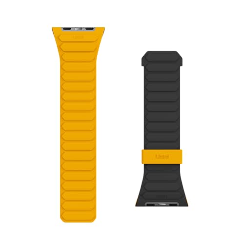 Image of Urban Armor Gear UAG Replacement Watch Strap, Pathfinder Strap / Watch Band Designed for Apple Watch (49mm / 46mm / 45mm / 44mm) (Series 4-11 / Ultra 3 / Ultra 2 / Ultra /SE / SE2 ) (Watch NOT Included)- Heritage Yellow /Black