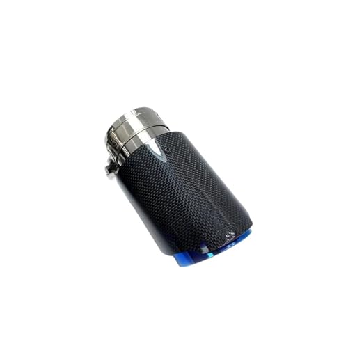 Silencieux d'échappement en carbone bleu 63mm-101mm universel