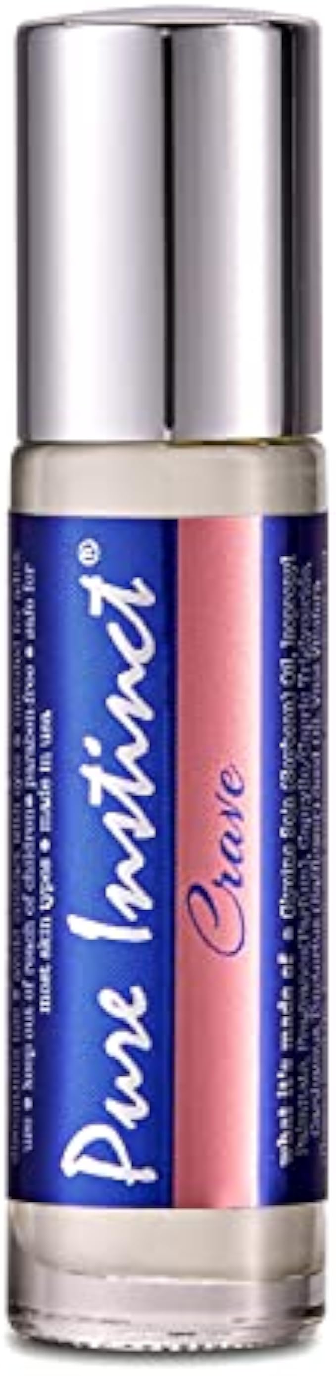 Pure Instinct CRAVE Roll-On The Original Pheromone Infused Essential Oil Perfume Cologne – For Her - TSA Ready 0.34 fl oz