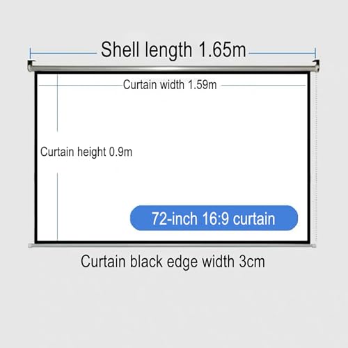 Pantalla de Proyección Manual 72" 16:9 HD para Interior y Exterior miniatura 2