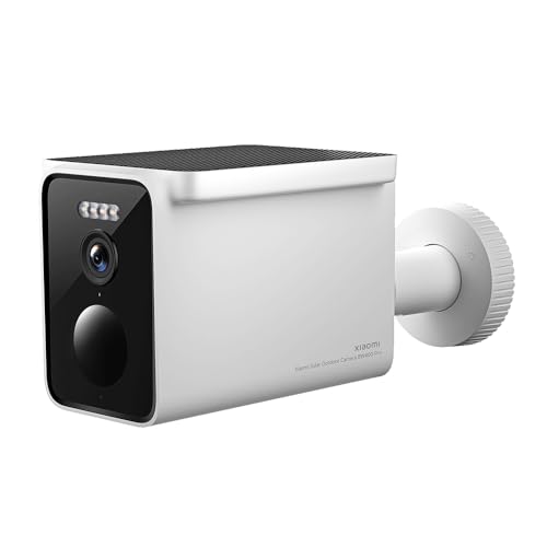 XIAOMI Outdoor Camera BW400 Pro Set – Cámara Exterior con Placa Solar integrada y batería de Alta Capacidad, resolución 2,5K, IP66, Visión Nocturna a Color, 132º, Blanco (Versión ES)