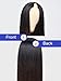 Nadula Hair V Part Yaki Straight Glueless Wig Human Hair Balayage Brown Upgraded U Part Wigs, Highlight Straight V-part Wigs V Shape Clip in Half Wig No Glue Wear and Go No Leave Out 16inch