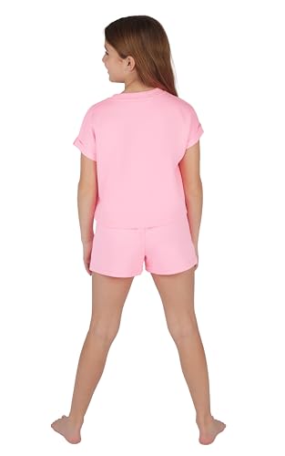 Yogalicious Girls 2 Piece Set Farrah Short Sleeve Top + Scuba Farrah Drawstring Short3