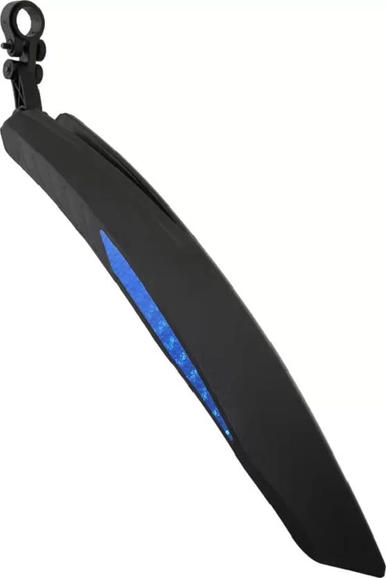 Image of ABC Bicycle Front & Rear Mudguard with Reflective Tape and Iron Fitting + 1 Cycle Waterproof Rechargeable Black Headlight (Blue)