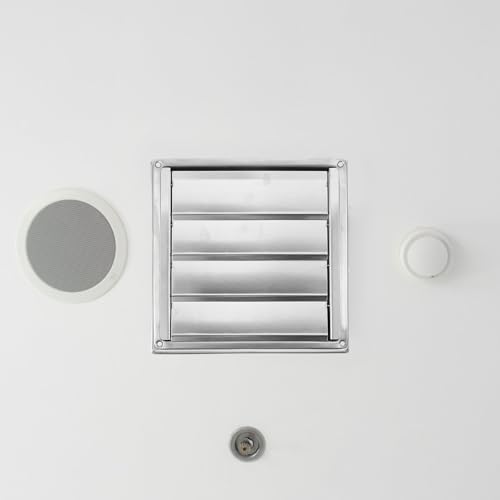 Ventilation murale acier inoxydable Zerodeko grille carrée façade