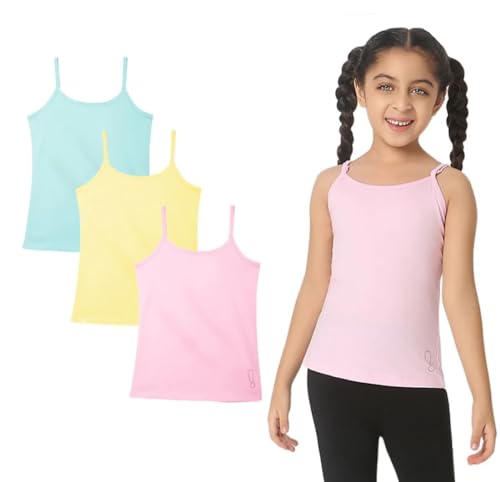 Image of YouGotPlanB Inner Camisoles for Girls | Basic Colors | Regular Fit | 100% Cotton | Soft & Stretchy | Adjustable Straps