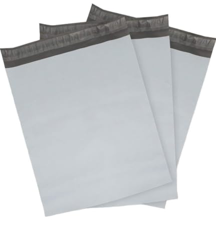 Generic Poly Mailer Shipping Bags, 10 x 13 Inches, 2.5 mil, Waterproof, Self-Seal Adhesive, Non-Padded, Matte White, (500 bags)