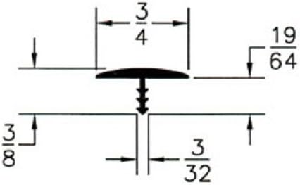 Vista 2 de T-Molding Arcade Mame - Negro liso - 3/4" - 20