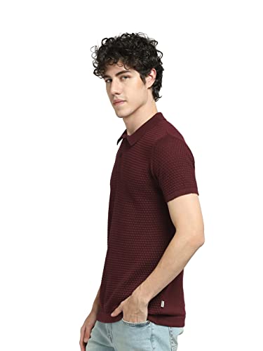Image of JACK & JONES Men's Solid Regular Fit T-Shirt