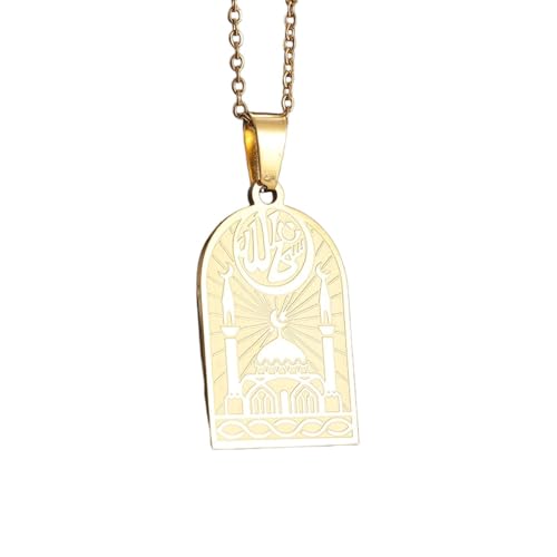 Bijoux arabes du Ramadan : collier religieux islamique et pendentif musulman Kursi mixte