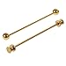 Produktbild Harilla 2 Stück Fashion Collar Tie Pin Stud Langhantel Bar Clip Verschluss Brosche Kupfer Gold