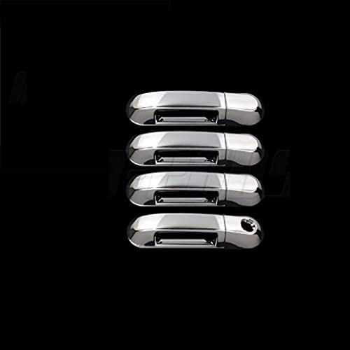 A-PADS Compatible with(Just Overlay Stick on) 4 Chrome Door Handle Cover for 02-03 04 05 06 07 08 09 10 Ford Explorer/Explorer Sport TRAC 07-10/Lincoln Aviator 03-04 05 - W/O Passenger Key