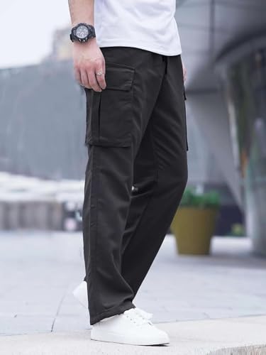 Image of DEEMOON Men's Cargo Pants Outdoor Hiking Multi-Pocket Utility Long Trousers | Men's Cargo