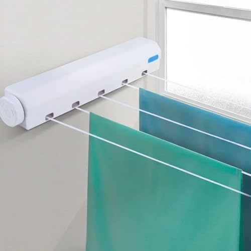 Corde à linge rétractable d'intérieur pour optimiser l'espace de la baignoire - 3