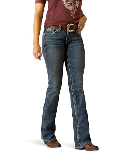 Image of ARIAT Women's Mid Rise Amora Boot Cut Jeans, Toronto, 34 Extra Long