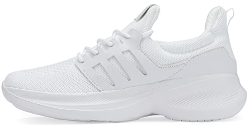 Santiro Mens Walking Shoes Breathable Knit Slip On Sneakers Lightweight Athletic Gym Shoes