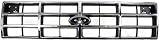 Garage-Pro Grille Assembly for FORD BRONCO II 89-90/RANGER 89-92 Plastic Chrome Shell/Ptd-Silver Insert