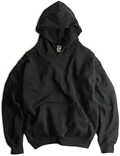 [ロサンゼルスアパレル] LOSANGELS APPAREL HF09 14オンス ヘビーフリース プルオーバーフード スウェット ブラック M