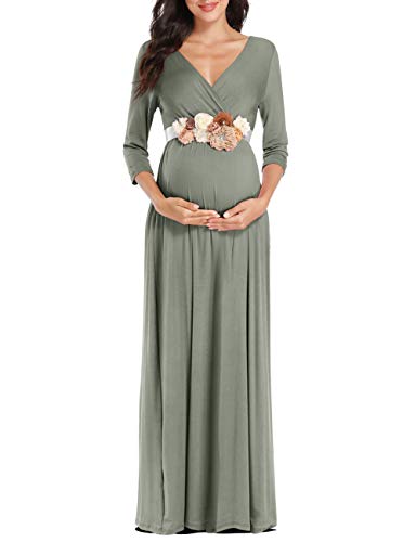 KIM S Plus Size Nursing Dress for Women Maternity Dress Maxi Dress for Women Maternity Dress for Photoshoot Maternity Dress for Baby Shower Grey Green XL KIM S Plus Size Nursing Dress for Women Maternity Dress Maxi Dress for Women Maternity Dress for Photoshoot Maternity Dress for Baby Shower Grey Green XL