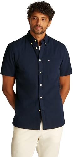 Chemise Tommy Hilfiger Seersucker Mw0mw38570 anti froissement homme