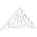 Ekena Millwork GPP048X020X100WAG Wagon Wheel Architectural Grade PVC Gable Pediments, 48"W x 20"H x 1"P (10/12) Pitch