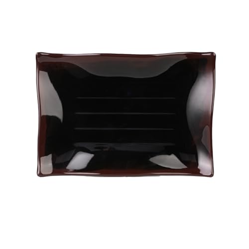 Thunder Group 渕波長角皿 39.4×27.2cm 大皿 長方形 メラミン食器 食洗機対応 割れにくい プラスチック 業務用 天目 2416TM