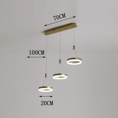 Lustre table à manger LED marron à suspension réglable - 7
