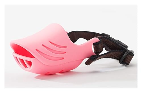 Muselière canard rose XL en silicone souple pour chiens de taille moyenne