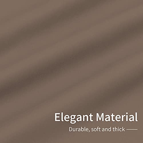 Image of Easy-Going Blackout Curtains for Bedroom, Solid Thermal Insulated Grommet and Noise Reduction Window Drapes, Room Darkening Curtains for Living Room, 2 Panels(42x84 in, Camel)
