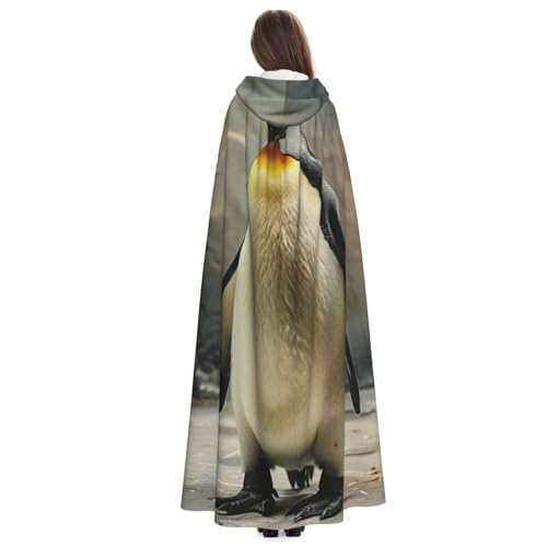 Cape à capuche pingouin adulte vêtement saisonnier imprimé