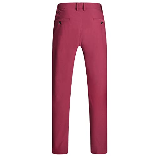 Mens Slim Fit Dress Pants, Stretch Skinny Flat-Front Business Casual Chinos Suit Pants for Men2