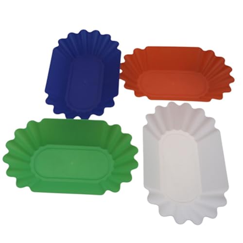 4 Pcs Coffee Bean Trays, Coffee Bean Weighing Sample Tray Reusable Plastic Plate Food Storage Container for Scooping and Displaying