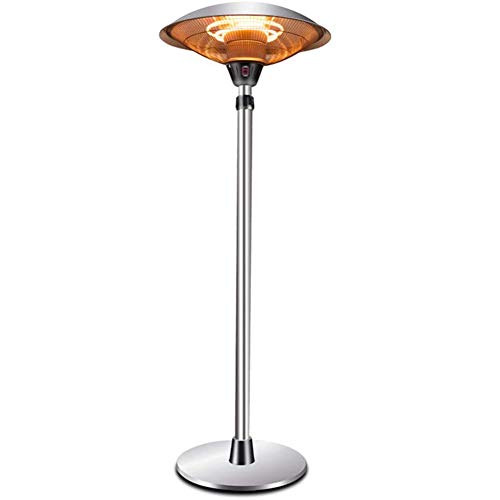 Heizpilz Terrassenheizer Infrarotstrahler, Elektro Halogenheizer, 3 Heizstufen, Teleskoprohr Verstellbar Bis 210 cm, Für Balkon, Garten